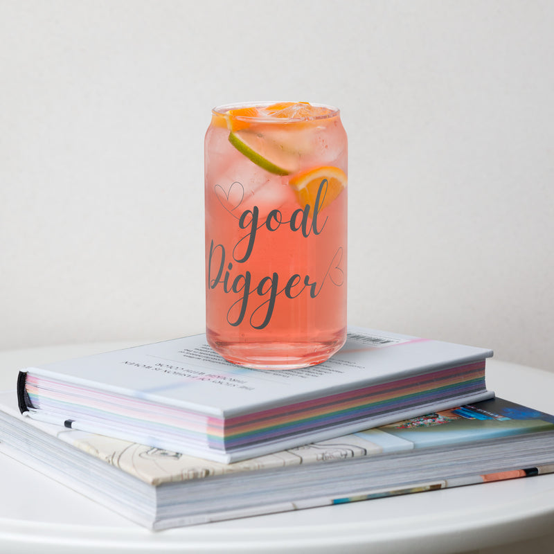 Goal Digger Can-Shaped Glass