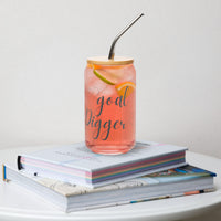 Goal Digger Can-Shaped Glass