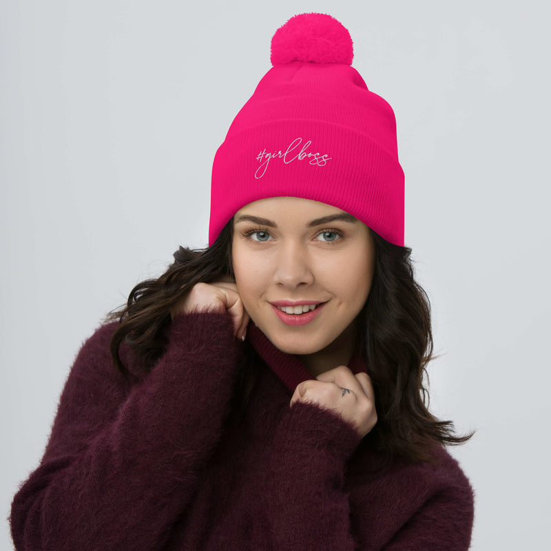 #girlboss Pom-Pom Beanie