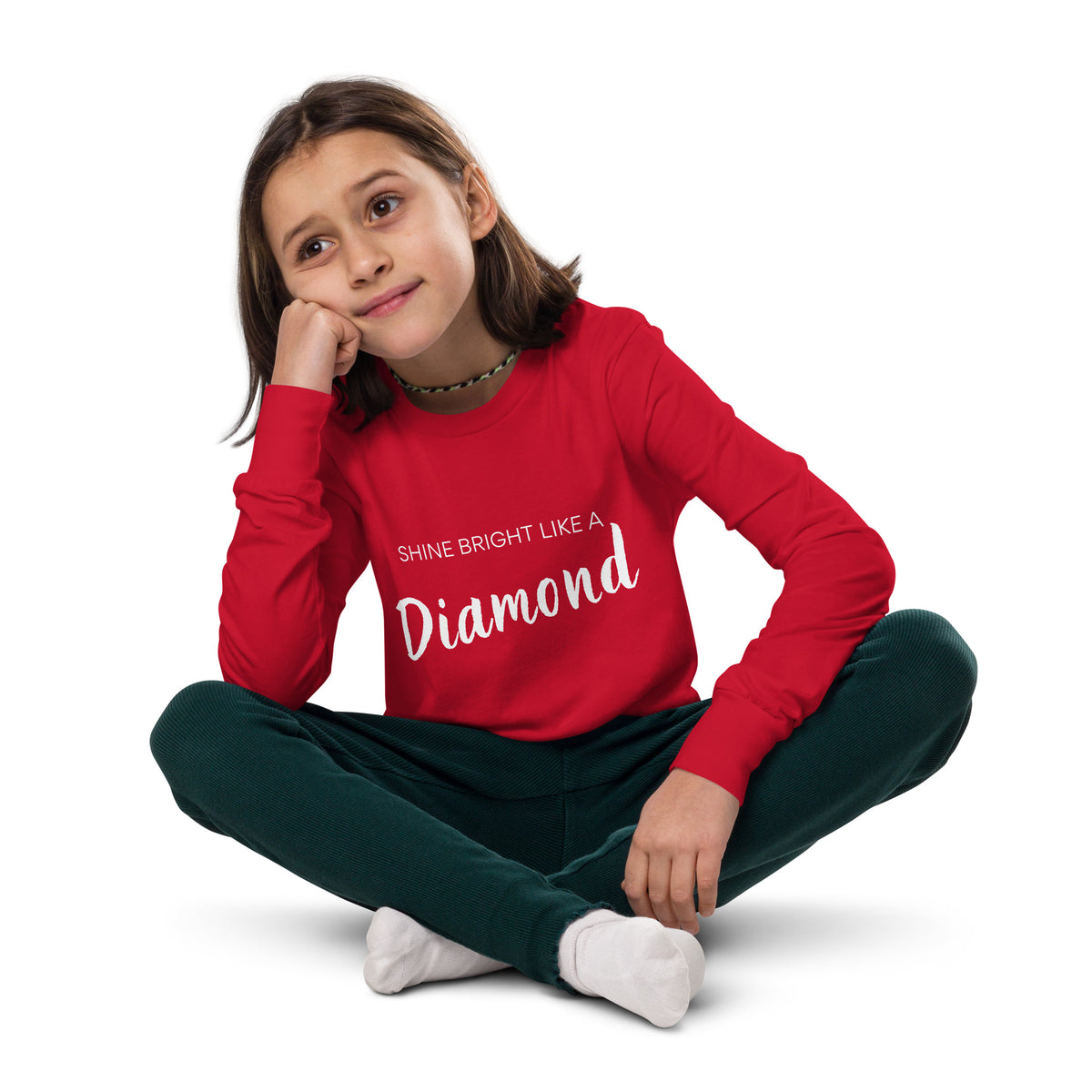 Shine Bright Like a Diamond Youth Long Sleeve Tee