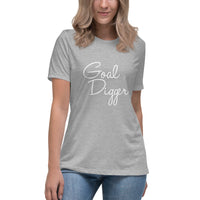 Women's Relaxed T-Shirt, "Goal Digger"
