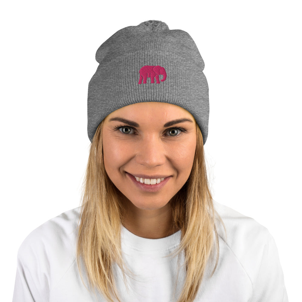 Elephant Sisters Pom-Pom Beanie