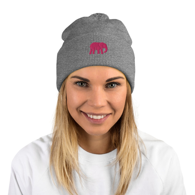 Elephant Sisters Pom-Pom Beanie