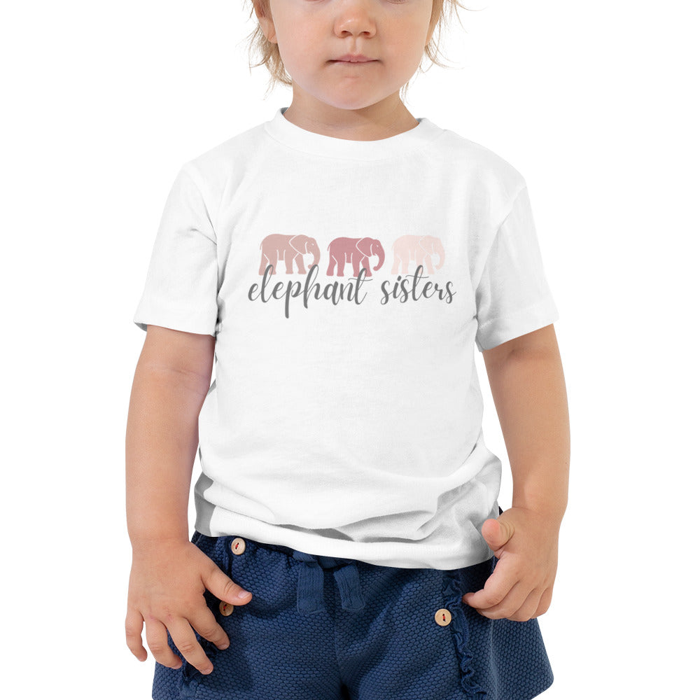 Elephant Sisters Toddler Short Sleeve Tee