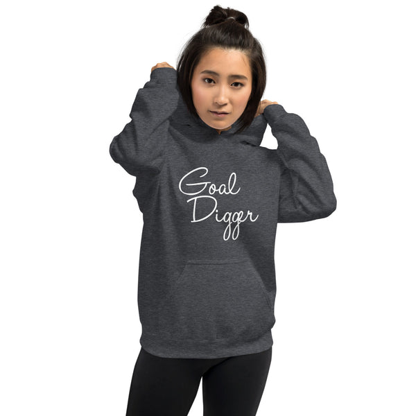 Goal Digger Hoodie, White Font