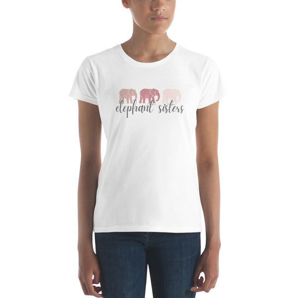"Elephant Sisters", Women's short sleeve t-shirt